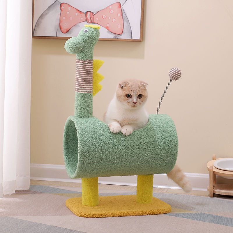 Modern Multi-Functional Cat Tree with Chicken & Dinosaur Design-Orizon Depot