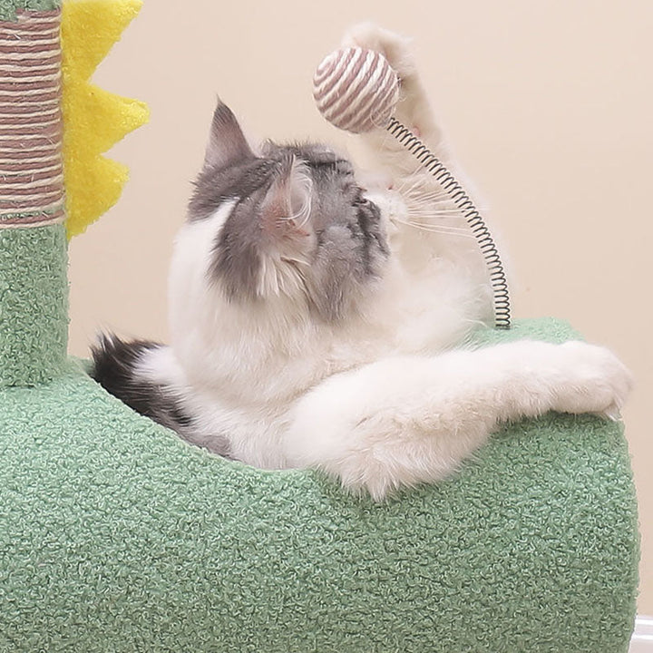Modern Multi-Functional Cat Tree with Chicken & Dinosaur Shapes-Orizon Depot