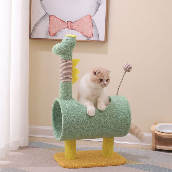 Modern Multi-Functional Cat Tree with Chicken & Dinosaur Shapes-Orizon Depot