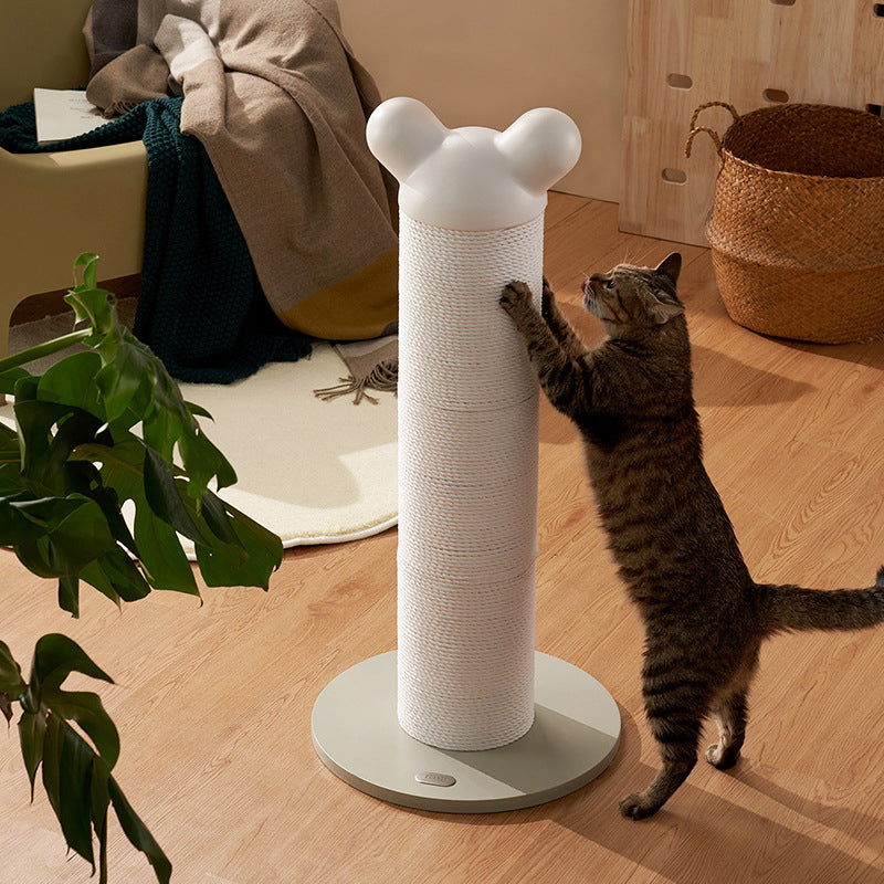 Modern Cylinder Cat Tree with HDPE Paper and Steel for Bedroom-Orizon Depot