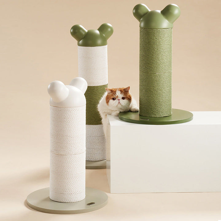 Modern Cylinder Cat Tree with HDPE Paper and Steel for Bedroom-Orizon Depot