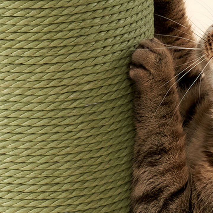 Modern Cylinder Cat Tree with HDPE Paper and Steel for Bedroom-Orizon Depot