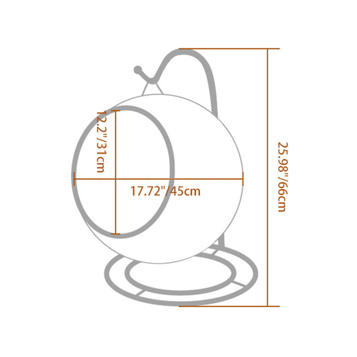 Boho Round Faux Rattan Handwoven Hanging Cat Bed for Bedroom-Orizon Depot