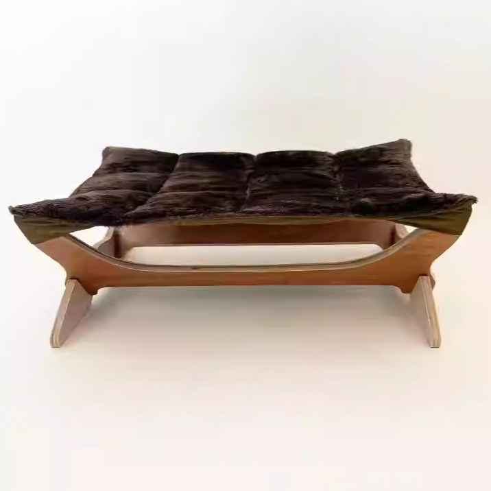 Scandinavian Multi-Layer Solid Wood Cat Bed for Bedroom & Living Room-Orizon Depot