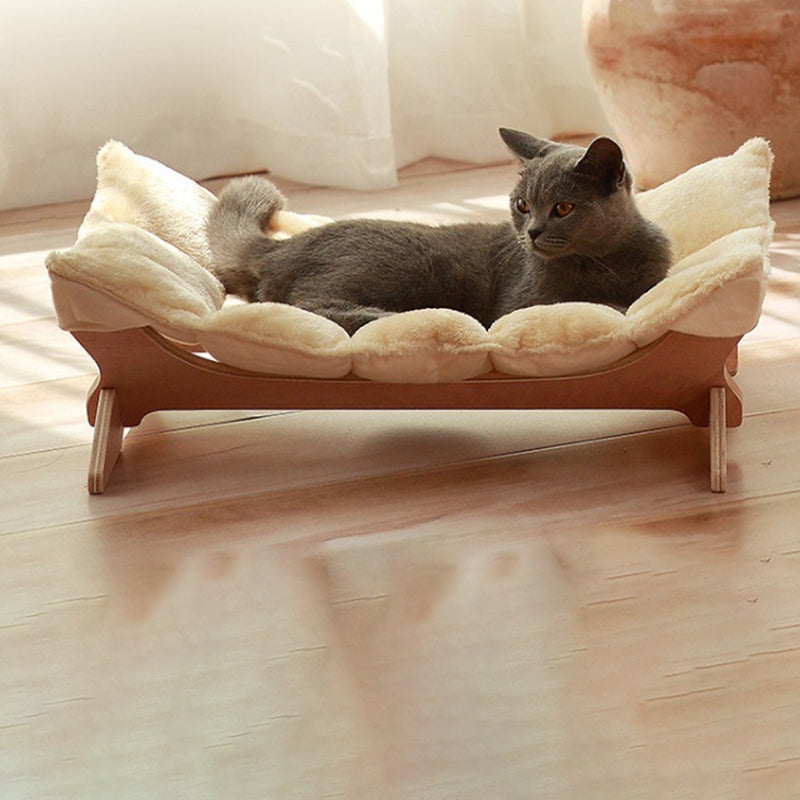 Scandinavian Multi-Layer Solid Wood Cat Bed for Bedroom & Living Room-Orizon Depot