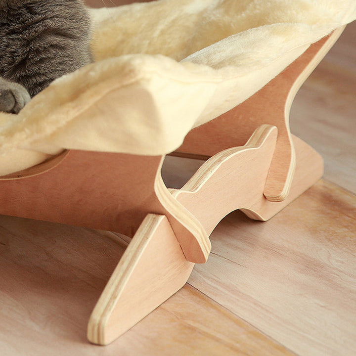 Scandinavian Multi-Layer Solid Wood Cat Bed for Bedroom & Living Room-Orizon Depot