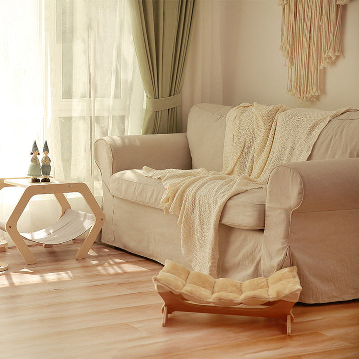 Scandinavian Multi-Layer Solid Wood Cat Bed for Bedroom & Living Room-Orizon Depot