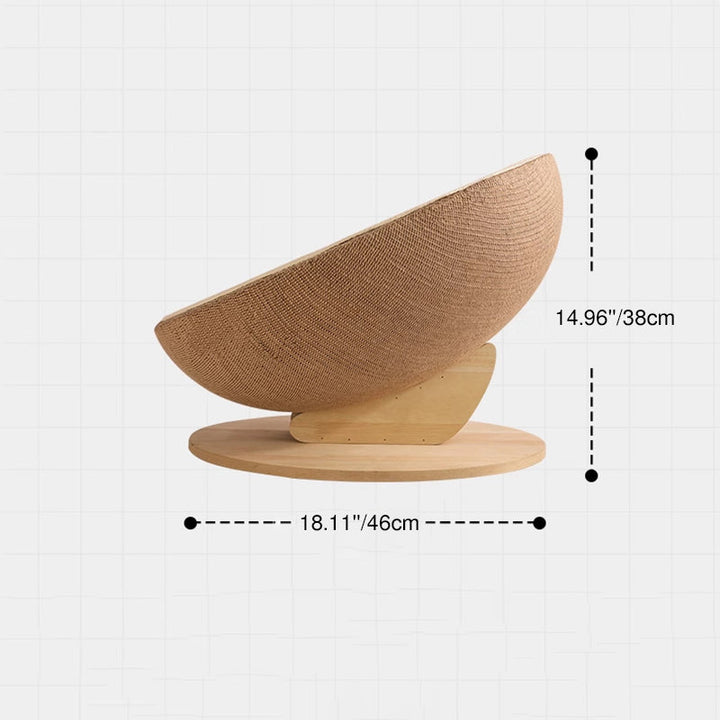 Scandinavian Round Medium-Density Fiberboard Cat Bed for Bedroom-Orizon Depot
