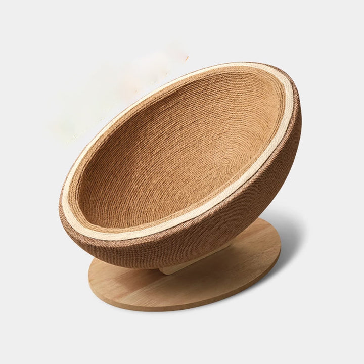 Scandinavian Round Medium-Density Fiberboard Cat Bed for Bedroom-Orizon Depot
