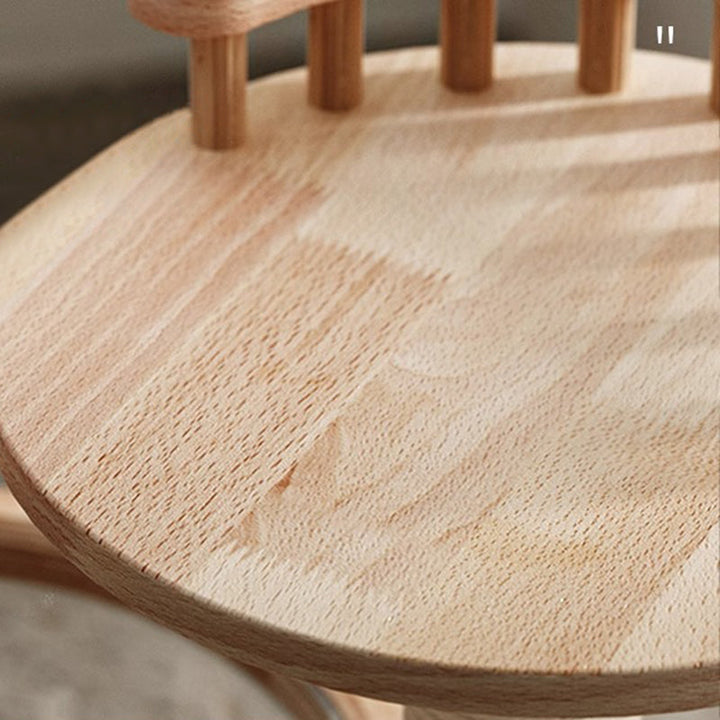 Scandinavian Round Rubberwood 4-Tier Cat Tree for Living Room-Orizon Depot