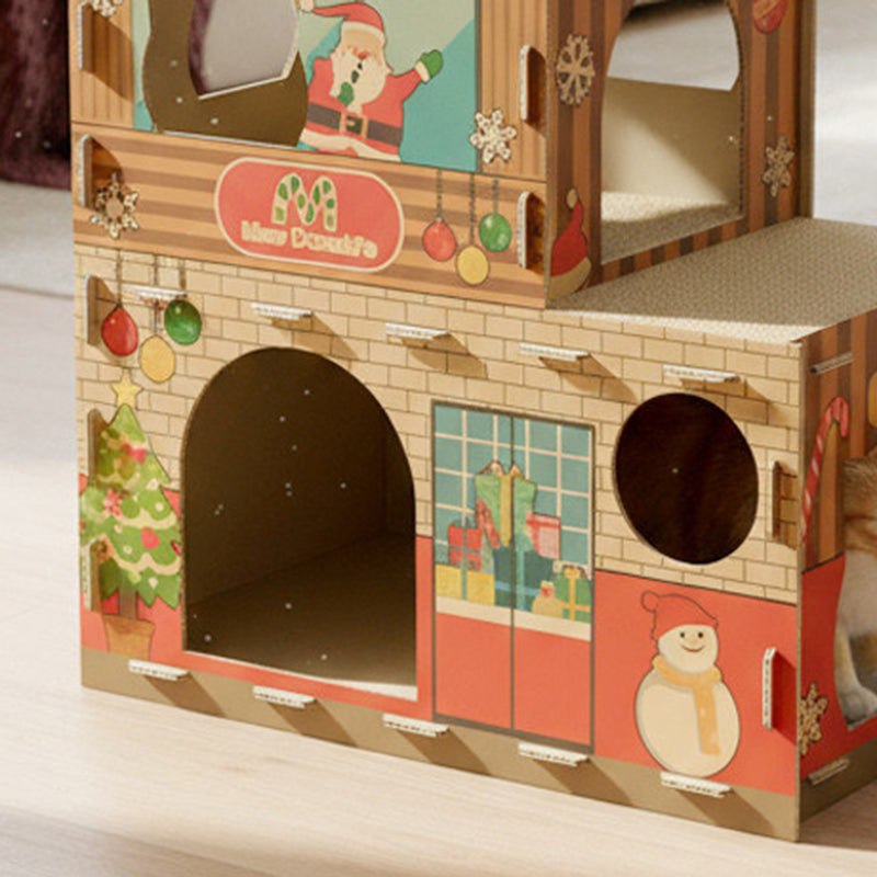 Modern Rectangular Cat Scratcher and Bed 2-Tier for Living Room-Orizon Depot