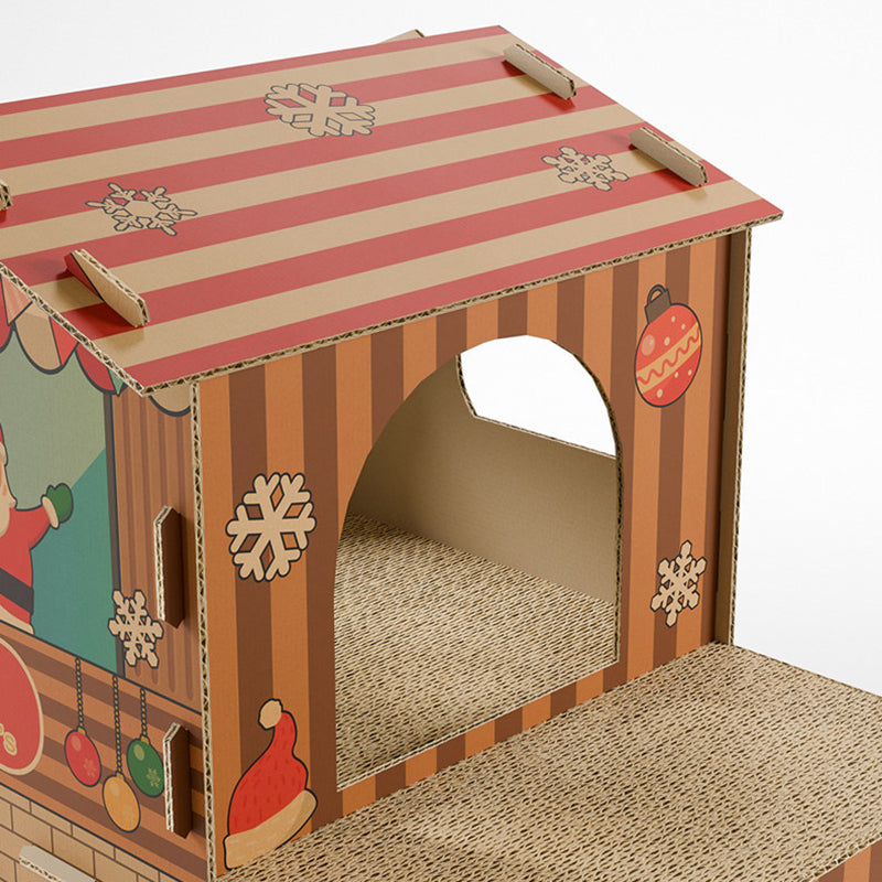 Modern Rectangular Cat Scratcher and Bed 2-Tier for Living Room-Orizon Depot