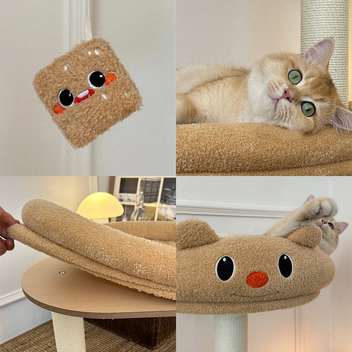 Stylish Rectangular Medium-Density Fiberboard Cat Tree for Living Room-Orizon Depot