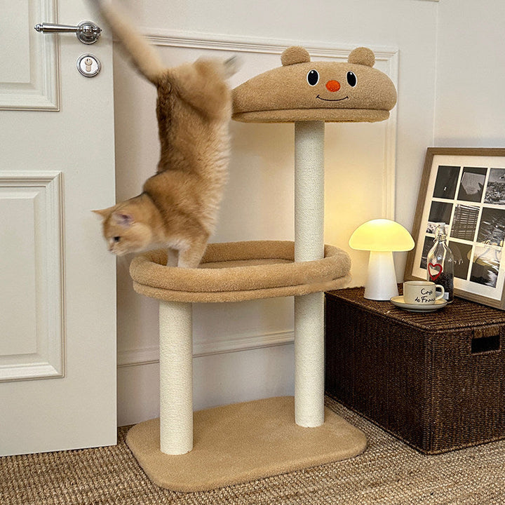 Stylish Rectangular Medium-Density Fiberboard Cat Tree for Living Room-Orizon Depot