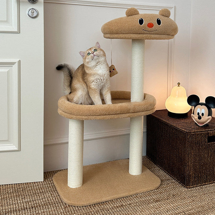Stylish Rectangular Medium-Density Fiberboard Cat Tree for Living Room-Orizon Depot