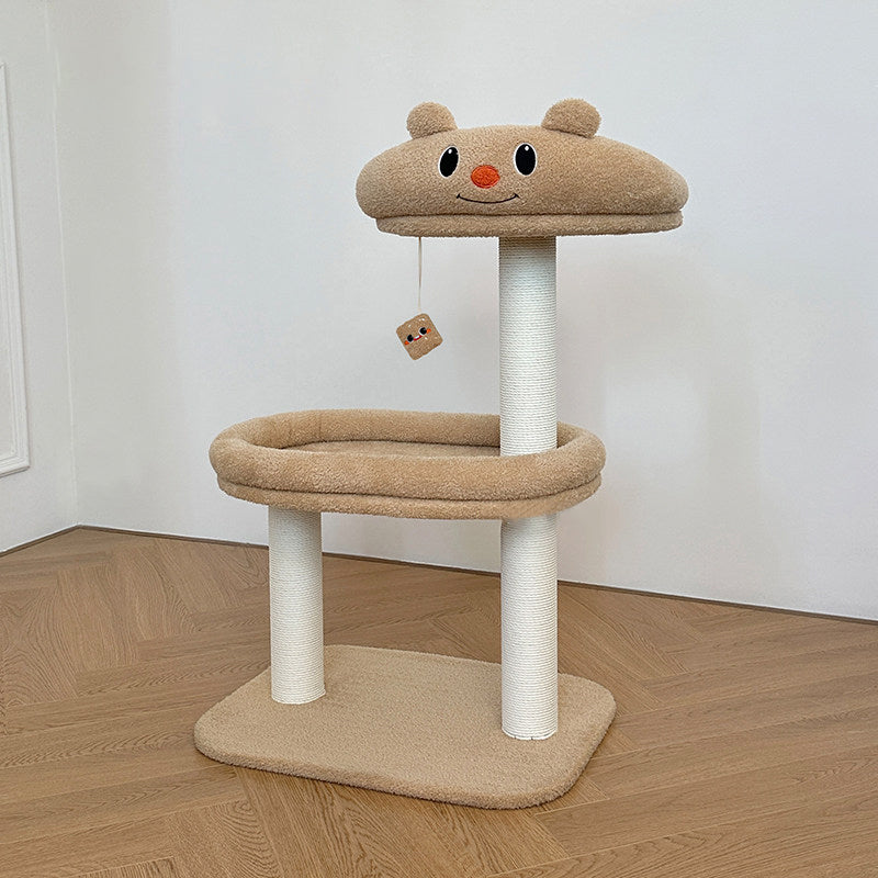 Stylish Rectangular Medium-Density Fiberboard Cat Tree for Living Room-Orizon Depot