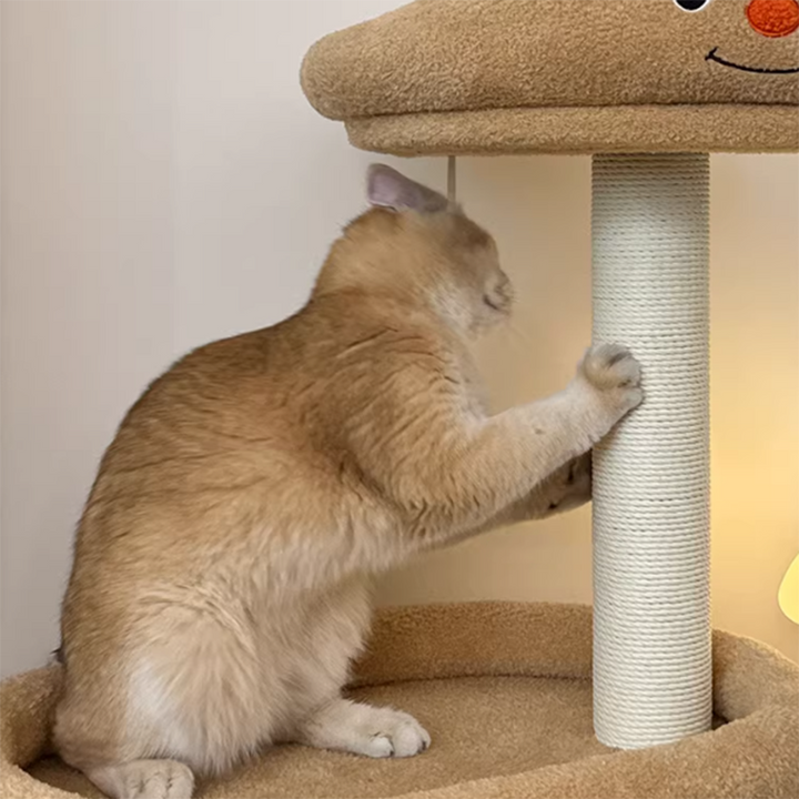 Stylish Rectangular Medium-Density Fiberboard Cat Tree for Living Room-Orizon Depot