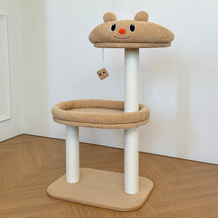 Stylish Rectangular Medium-Density Fiberboard Cat Tree for Living Room-Orizon Depot