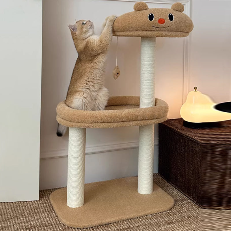 Stylish Rectangular Medium-Density Fiberboard Cat Tree for Living Room-Orizon Depot
