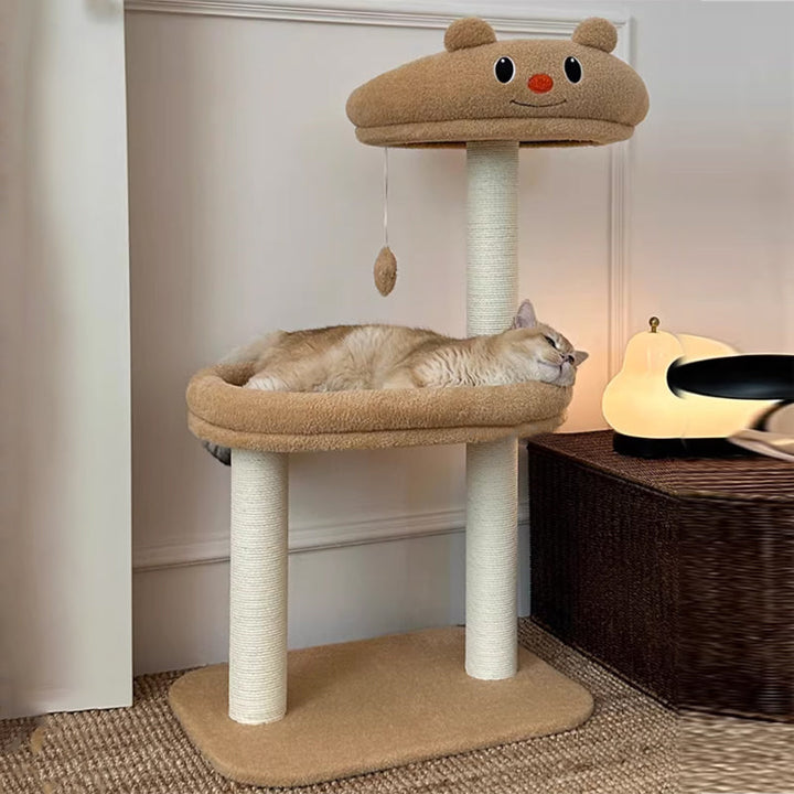 Stylish Rectangular Medium-Density Fiberboard Cat Tree for Living Room-Orizon Depot