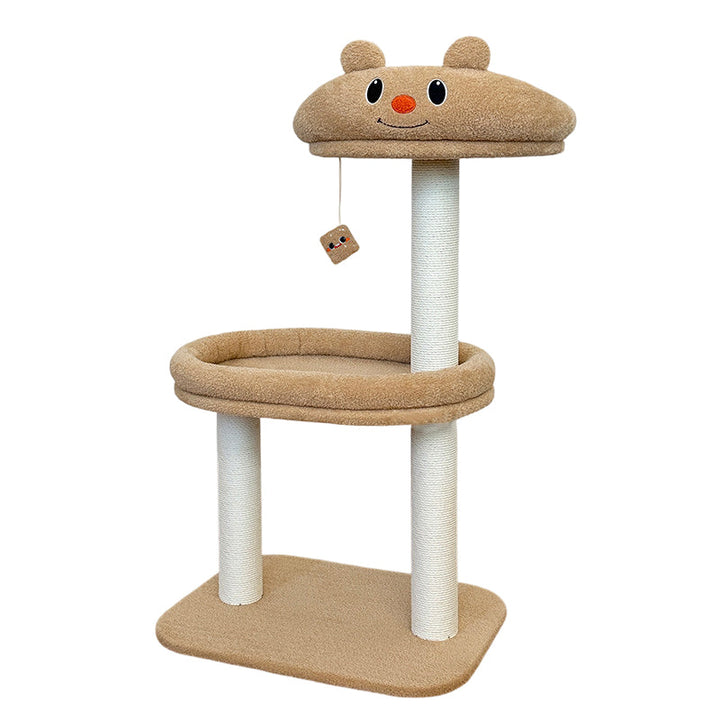 Stylish Rectangular Medium-Density Fiberboard Cat Tree for Living Room-Orizon Depot