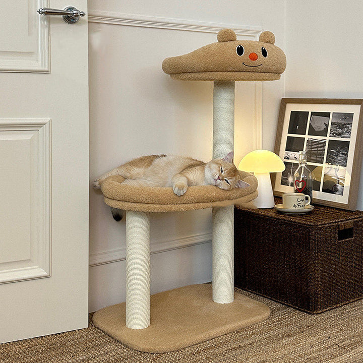 Stylish Rectangular Medium-Density Fiberboard Cat Tree for Living Room-Orizon Depot