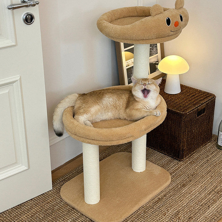 Stylish Rectangular Medium-Density Fiberboard Cat Tree for Living Room-Orizon Depot