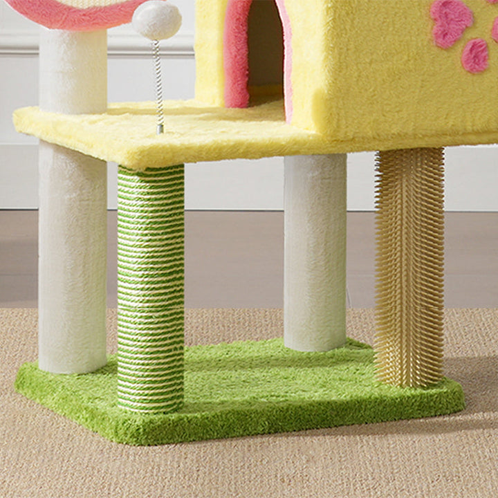 Modern Multi-Functional Cat Tree with Velvet Fabric and Sisal-Orizon Depot