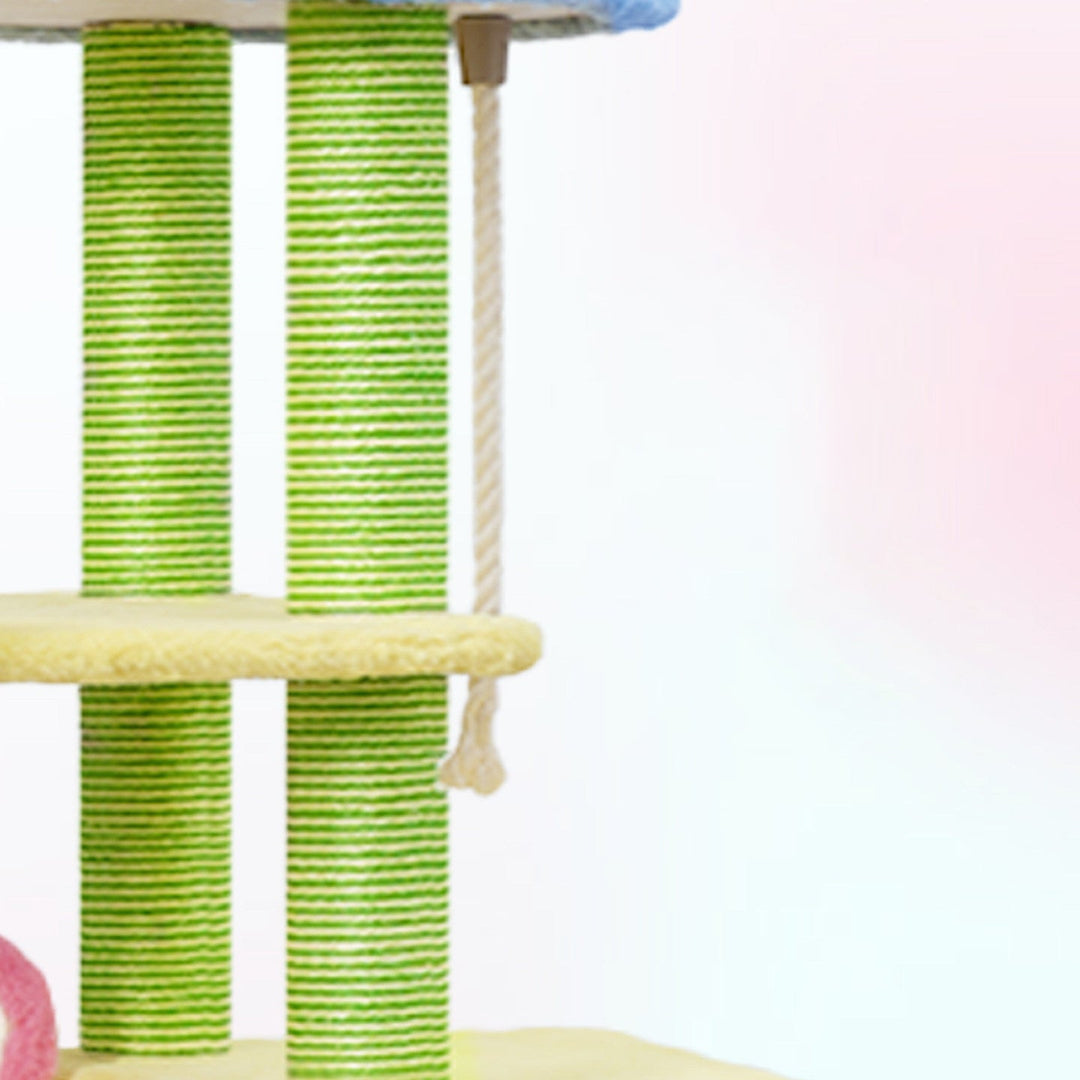 Modern Multi-Functional Cat Tree with Velvet Fabric and Sisal-Orizon Depot
