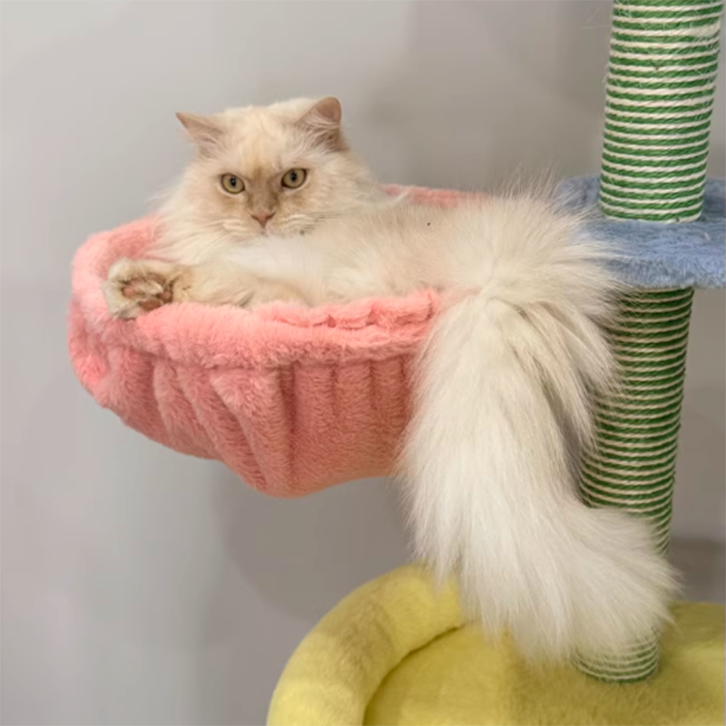 Modern Multi-Functional Cat Tree with Velvet Fabric and Sisal-Orizon Depot