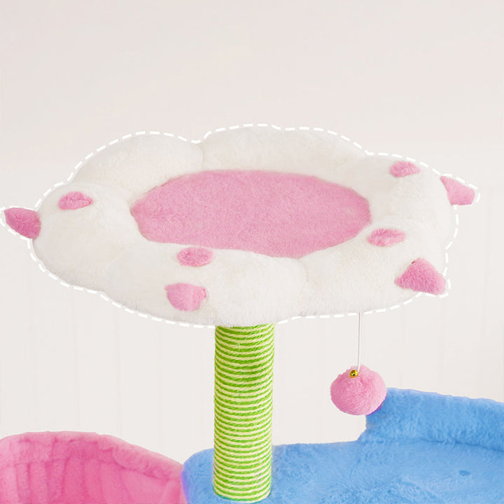 Modern Multi-Functional Cat Tree with Velvet Fabric and Sisal-Orizon Depot