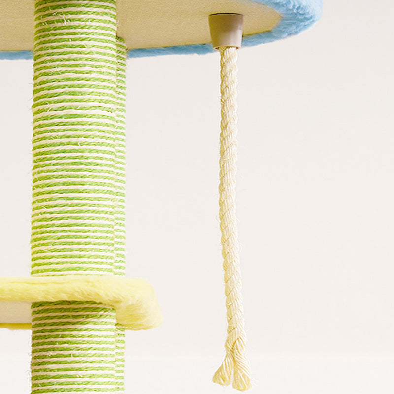 Modern Multi-Functional Cat Tree with Velvet Fabric and Sisal-Orizon Depot