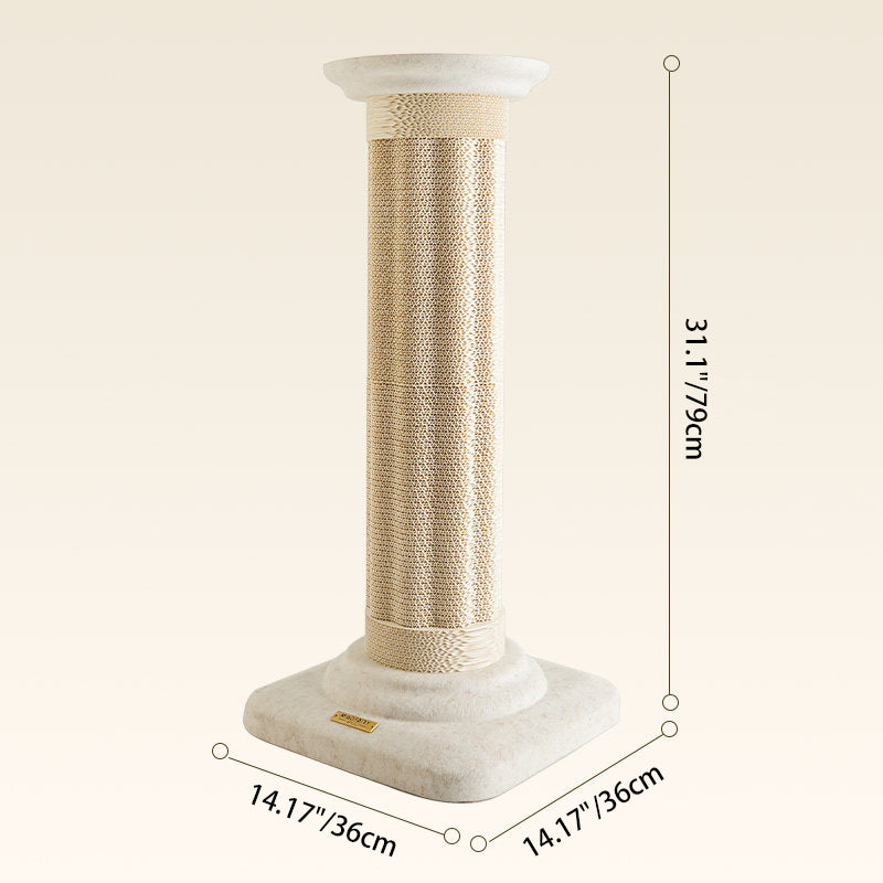 Modern Scandinavian Round Cat Scratcher Tree with Hemp Rope and Felt-Orizon Depot