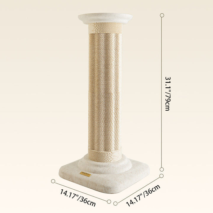 Modern Scandinavian Round Cat Scratcher Tree with Hemp Rope and Felt-Orizon Depot