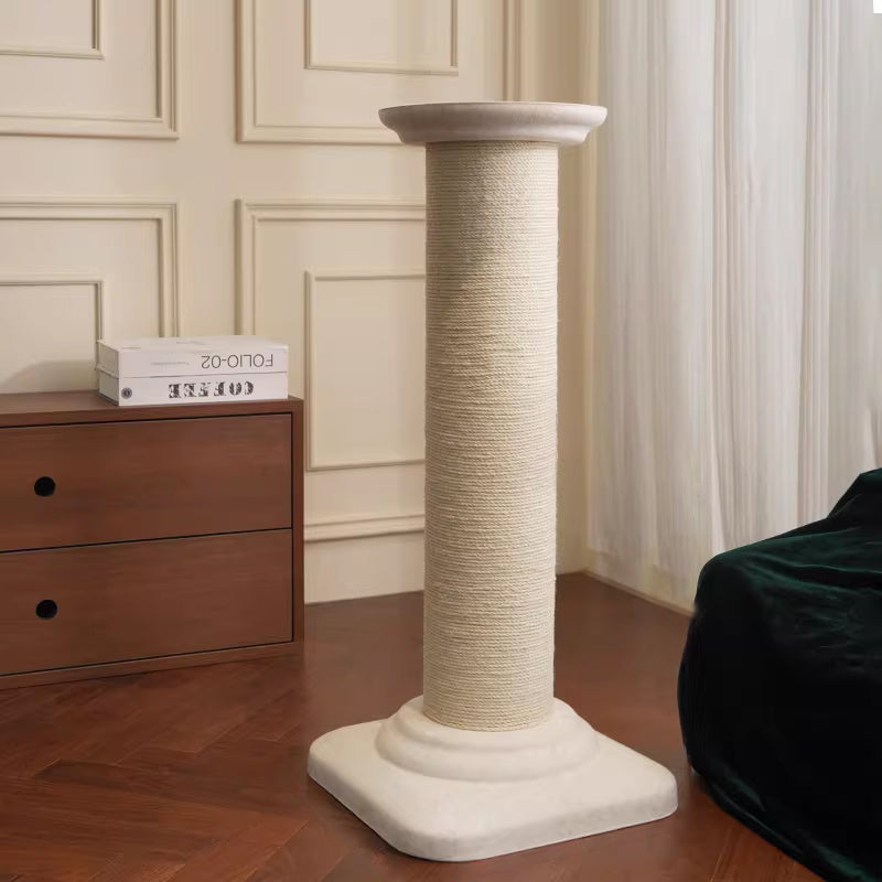 Modern Scandinavian Round Cat Scratcher Tree with Hemp Rope and Felt-Orizon Depot
