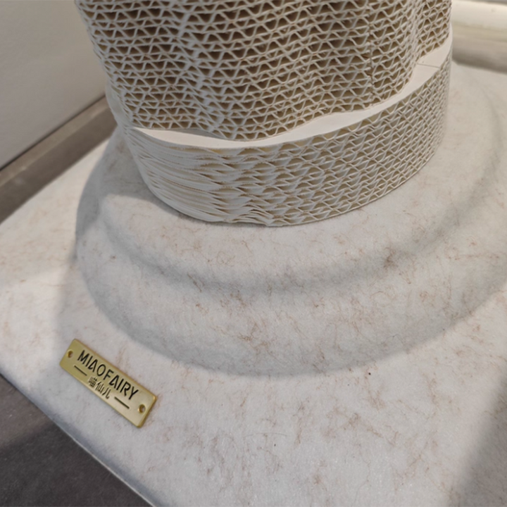 Modern Scandinavian Round Cat Scratcher Tree with Hemp Rope and Felt-Orizon Depot