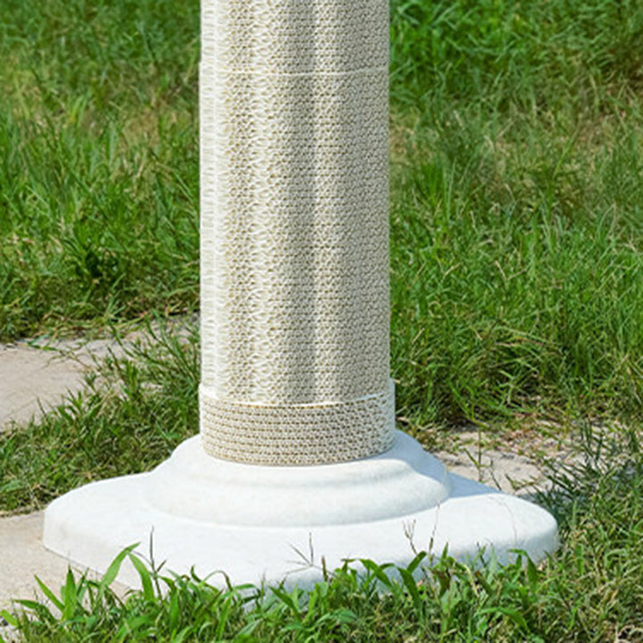 Modern Scandinavian Round Cat Scratcher Tree with Hemp Rope and Felt-Orizon Depot
