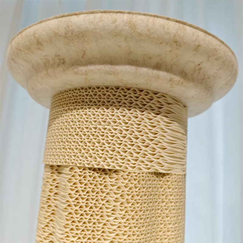 Modern Scandinavian Round Cat Scratcher Tree with Hemp Rope and Felt-Orizon Depot