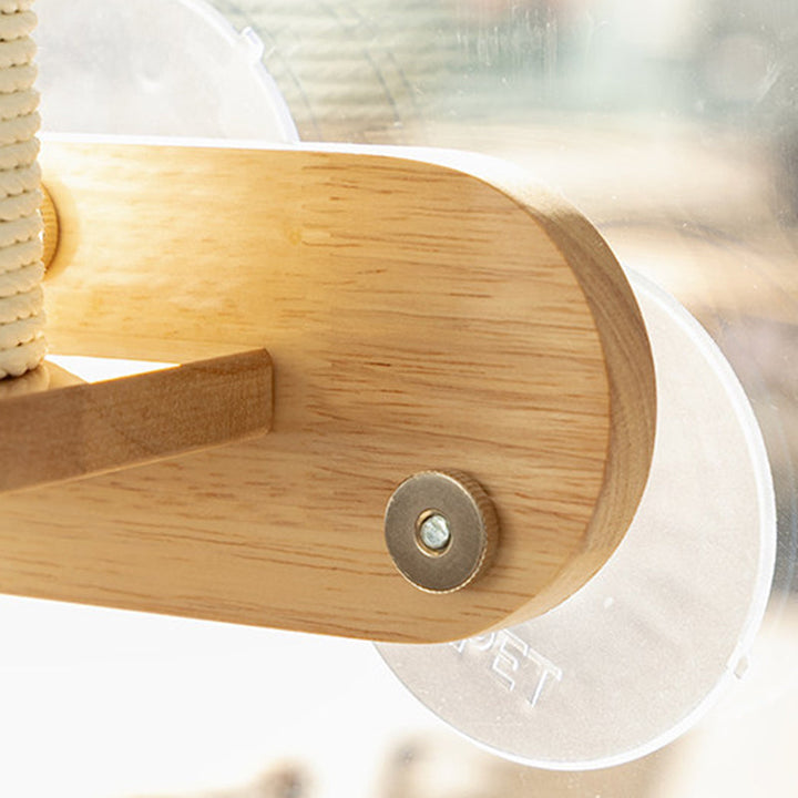 Scandinavian Round Solid Wood Cat Tree with 3 Tiers for Living Room-Orizon Depot