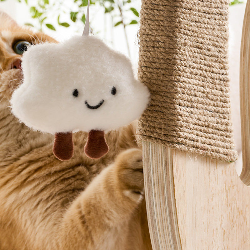 Modern Multi-Layer Cat Tree with Solid Wood and Velvet Fabric, 3-Tier-Orizon Depot