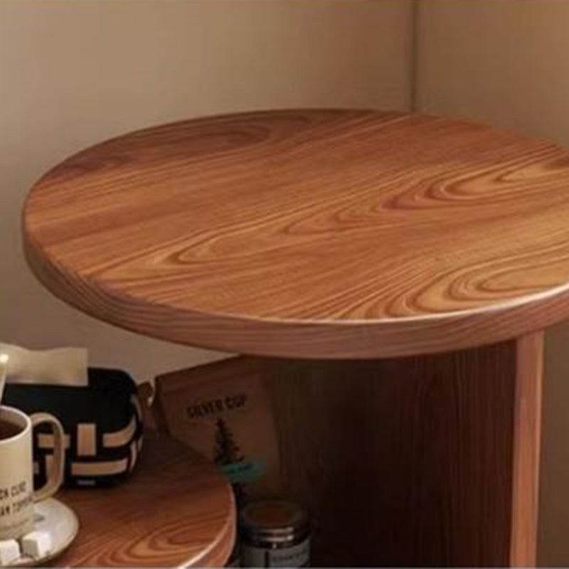 Modern Round Cat Bed with Pine Wood Nightstand - 3-Tier Bedroom Design-Orizon Depot