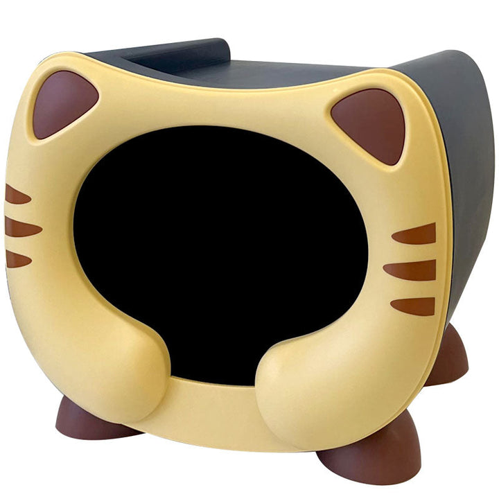 Modern Cartoon Cat Nightstand with Storage for Kids' Bedroom-Orizon Depot