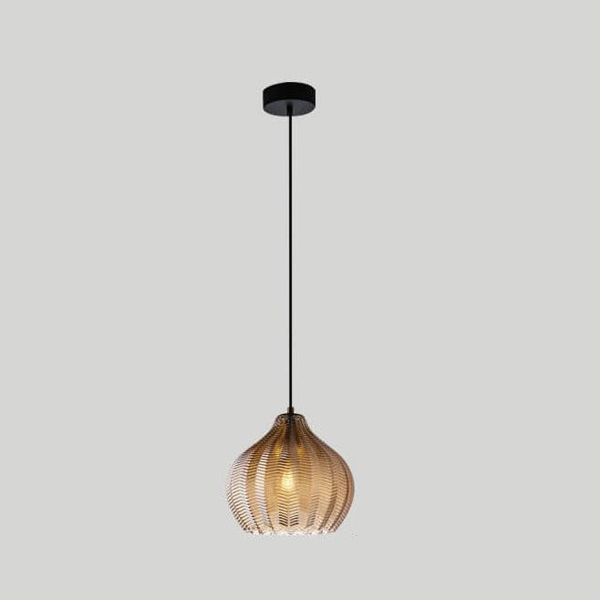 Nordic Wavy Glass Barrel Pendant Lamp-Orizon Depot