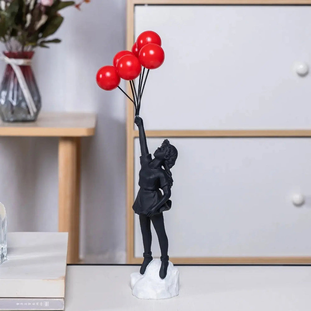 Flying Balloon Girl Statue - Banksy Inspired Art Decor-Orizon Depot