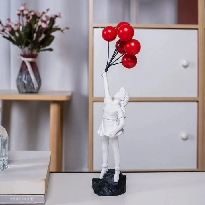 Flying Balloon Girl Statue - Banksy Inspired Art Decor-Orizon Depot