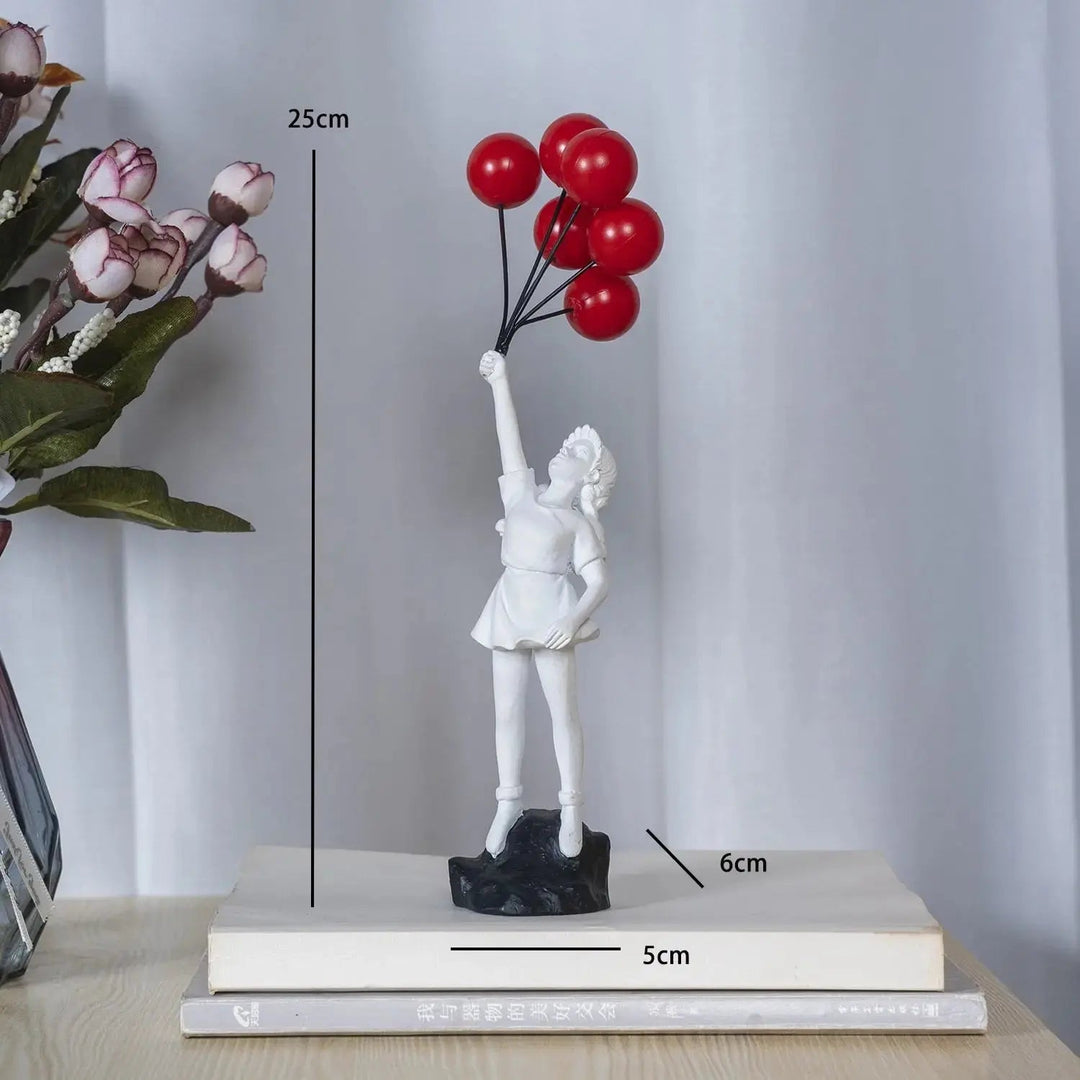 Flying Balloon Girl Statue - Banksy Inspired Art Decor-Orizon Depot