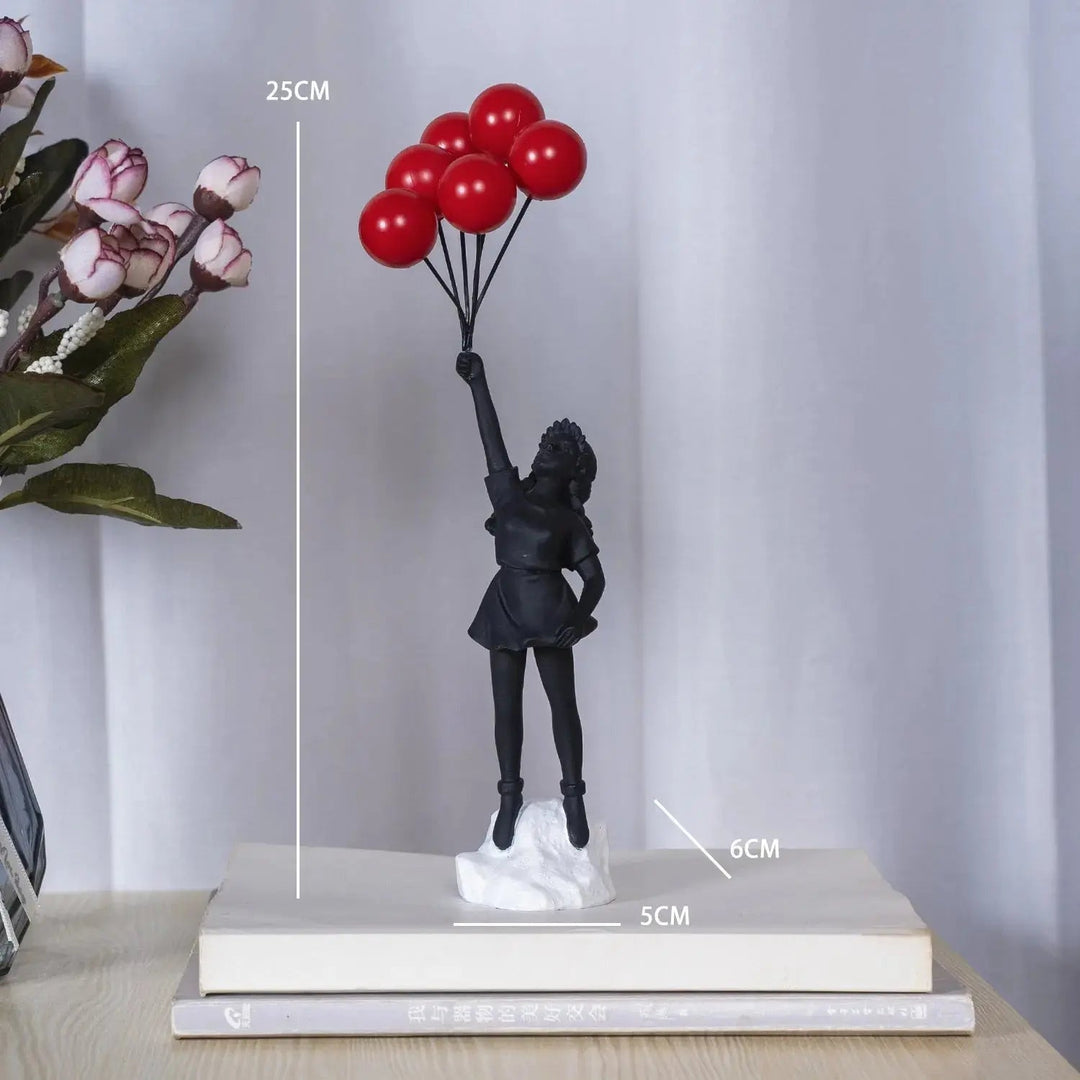 Flying Balloon Girl Statue - Banksy Inspired Art Decor-Orizon Depot