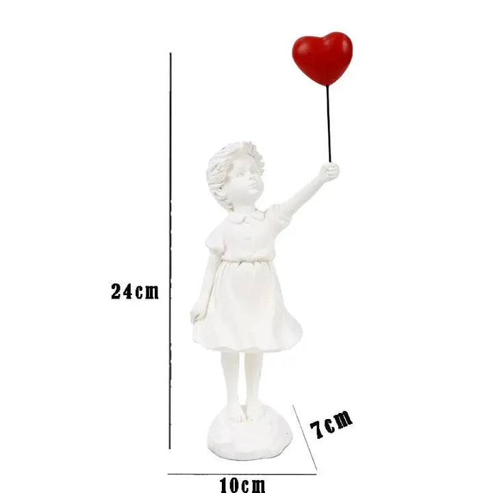 Flying Balloon Girl Statue - Banksy Inspired Art Decor-Orizon Depot