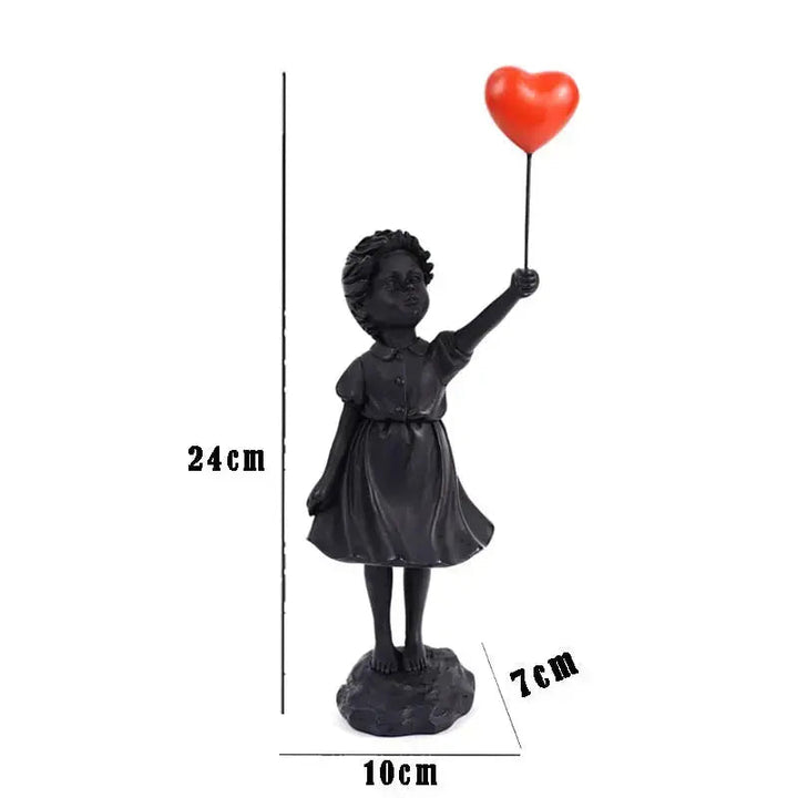 Flying Balloon Girl Statue - Banksy Inspired Art Decor-Orizon Depot