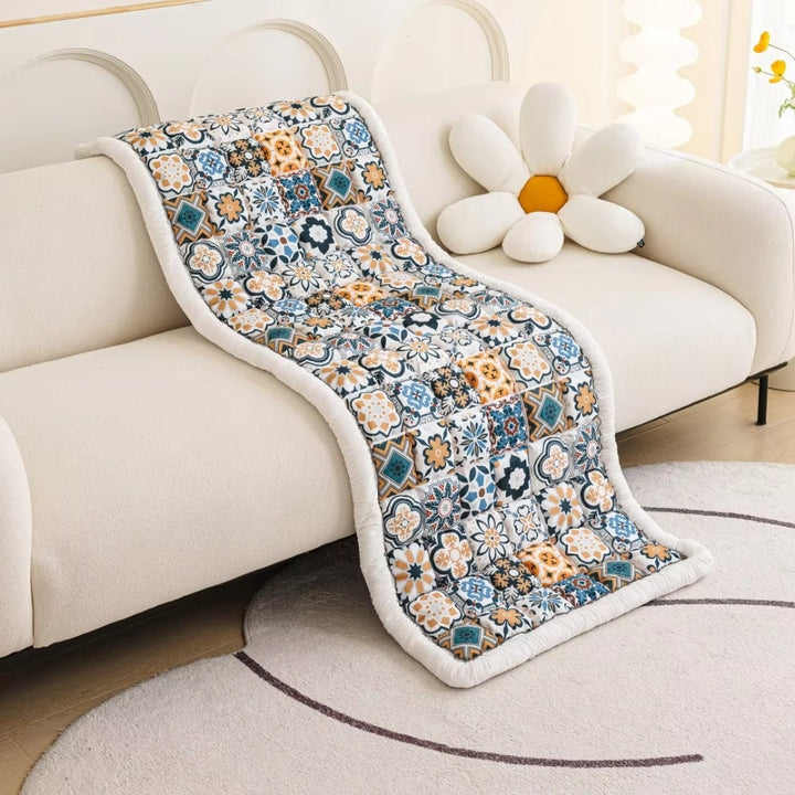 Bohemian Printed Quilted Sofa Cover for Stylish Home Decor-Orizon Depot